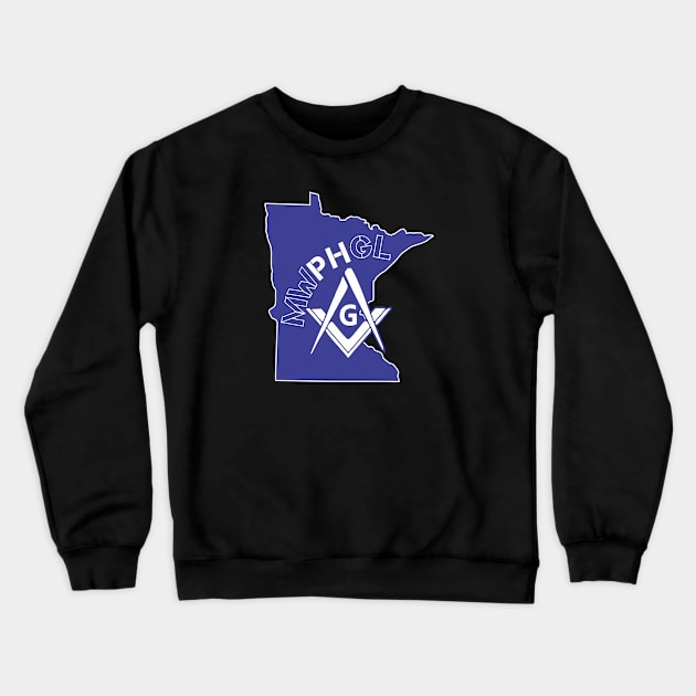 MWPHGLMN - Blue & White Crewneck Sweatshirt by Brova1986